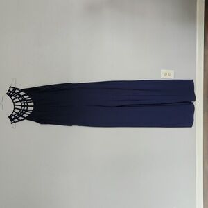White House Black Market Womans Navy sz 6 Jumpsuit